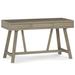 Loon Peak® Elenka Solid Wood Desk Wood in Brown/Gray | 31 H x 54 W x 24 D in | Wayfair 9BA36F515A164EAC988B9F30097044C0