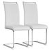 Brayden Studio® Anastasios Leather Dining & Conference Chair Faux Leather/Upholstered in White | 40 H x 15.7 W x 22 D in | Wayfair