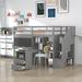 Glenise Twin Loft Bed w/ Built-in-Desk by Harriet Bee Wood in Gray | 62.2 H x 41.2 W x 93.3 D in | Wayfair BE043C5296804C45B1A09B569A57BF04