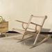 Bayou Breeze Ahu Rocking Chair Wood/Wicker/Rattan/Solid Wood in Brown | 32.68 H x 28.35 W x 43.31 D in | Wayfair C4C846D8F9004933A36D700C0BAE486B