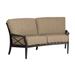 Woodard Andover Crescent Loveseat w/ Cushions Metal in Brown | Outdoor Furniture | Wayfair 510463-48-53N