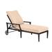 Woodard Andover 84" Long Reclining Single Chaise Lounge w/ Cushion Metal in Black | Outdoor Furniture | Wayfair 51M470-92-09H