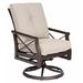 Woodard Andover Swivel Patio Chair w/ Cushions in Gray/Brown | Wayfair 510472-70-14Y