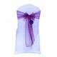 MDS Pack of 50 Organza Chair Sashes Bows for Wedding Reception Event Banquets Chair Decoration, Restaurant Dinning Chair Cover Wider Sash Ribbon Tie Back Bulk Party Supplies - Dark Purple
