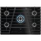 AEG 75cm 5 Burner Gas-on-Glass Hob with Touch Control - Black