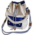 COTCLO Canvas Bags Women Bag Shoulder Bag Drawstring Bucket Bag Canvas Lady Handbag Messenger Bag Crossbody Pack-Blue,28Cm15Cm32Cm