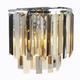 Clarissa 2 Light Wall Light Chrome, Glass Shade, E14