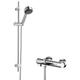 Binsey Thermostatic Bath Shower Mixer with Linear Slider Rail Kit - Chrome - Hudson Reed