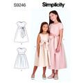 Sewing Pattern Girls' Dress Pattern, Flower Special Event Simplicity 9246