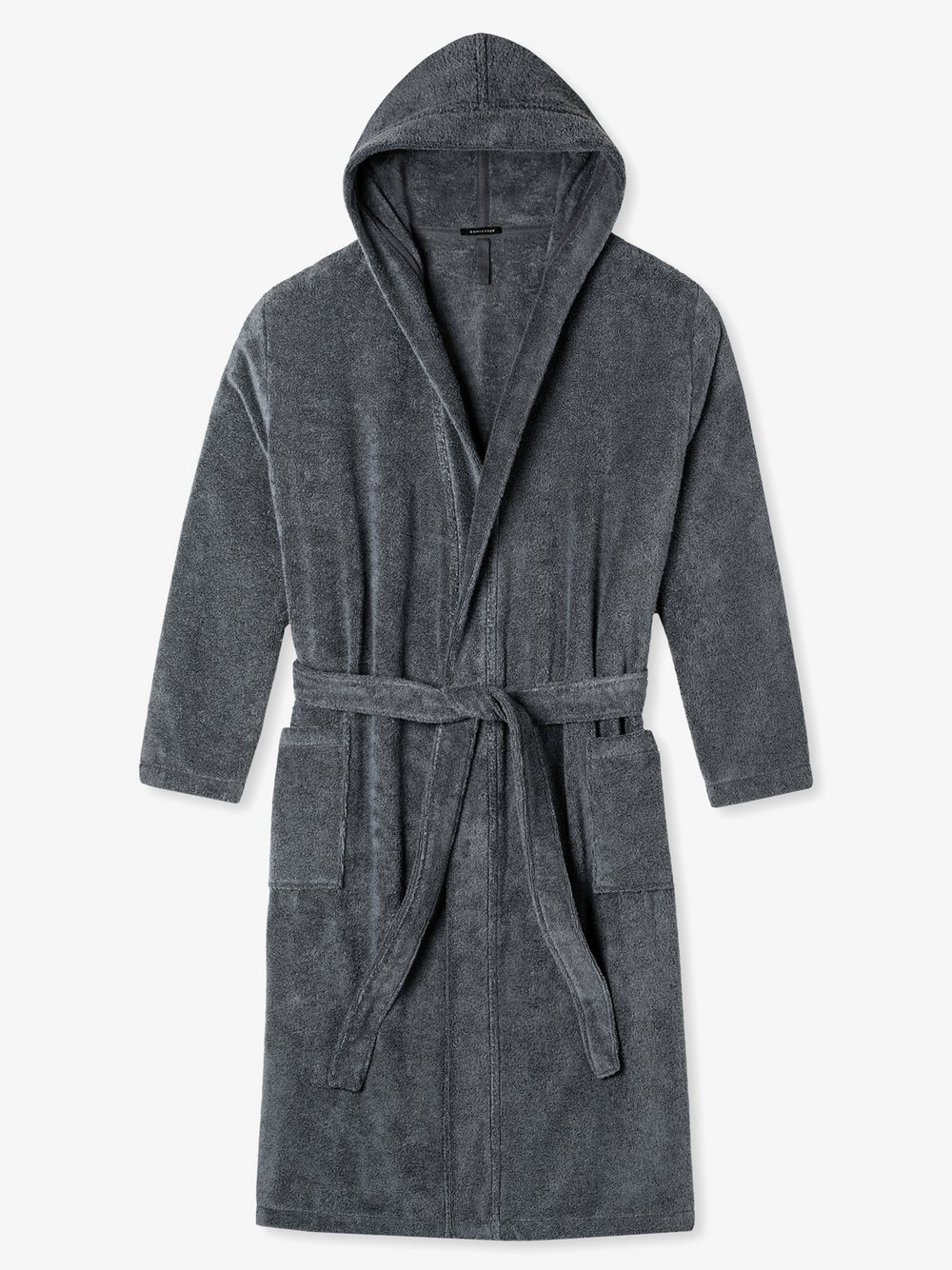 Schiesser Bademantel Herren grau, L Image