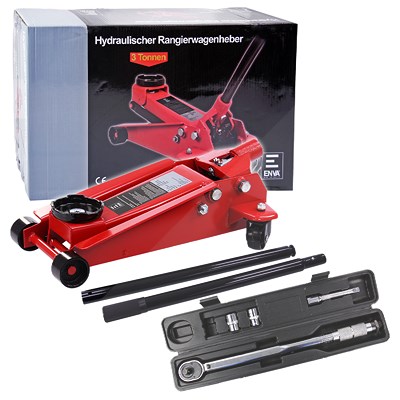 Enva 1x Werkstatt-Wagenheber 3T 3000kg + 1x Drehmomentschlüssel 1/2 [Hersteller-Nr. 10871217] Image