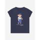 Ralph Lauren Kids Baby Girls Bear Print T-shirt In Navy Size 24 - 25 Mths