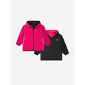 DKNY Girls Reversible Hooded Windbreaker In Pink Size 12 Yrs