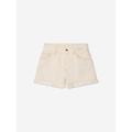 Chloé Girls Organic Cotton Denim Shorts In Ivory Size 3 Yrs