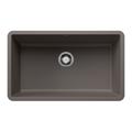 Blanco Precis SILGRANIT 30" L X 18" W Undermount Kitchen Sink Granite in Black/Gray/White | 9.5 H x 18 D in | Wayfair 443120