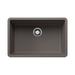 Blanco Precis SILGRANIT 27" L x 17.75" W Undermount Kitchen Sink Granite in Black/Gray/White | 8.75 H x 17.75 D in | Wayfair 527412