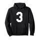 3 Sports Number Fan Player Number # 3 Game Winner Lucky Pullover Hoodie
