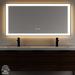 TOOLKISS Black Frame Anti-Fog Dimmable LED Light Vanity Bathroom Mirror with Backlit and Front Light