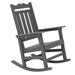Winston Porter 1pc Kailan Rocking Gliding Adirondack Chair Plastic/Resin in Gray | 43.7 H x 27.8 W x 35.1 D in | Wayfair