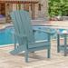 Highland Dunes Bernhardine Adirondack Chair Plastic/Resin in Blue | 37.8 H x 30.7 W x 34.7 D in | Wayfair 70105FEBEAC04E71A70E2C3ADB867810