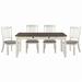 Wildon Home® Celie 4 - Person Solid Wood Dining Set Wood/Upholstered in Brown/White | 31 H x 40 W x 72 D in | Wayfair