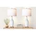 Everly Quinn Neira USB Table Lamp Ceramic/Fabric in Brown/White | 27 H x 12.5 W x 12.5 D in | Wayfair 1764B30944EB4B57A688D6051029C0A8