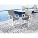 Gracie Oaks Anab 30" Patio Bar Stool Plastic in Gray/White | 52 H x 26.25 W x 26.75 D in | Wayfair CF4A253CC6F64EA2B51F9FA7DFBC9728