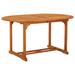 Red Barrel Studio® Patio Table 78.7"x39.4"x29.5" Solid Wood Eucalyptus Wood in Brown/White | 29.5 H x 78.7 W x 39.4 D in | Wayfair