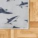 Blue/Gray 60 x 24 x 1.18 in Area Rug - Highland Dunes Droney Machine Woven Polyester Area Rug in Night Polyester | 60 H x 24 W x 1.18 D in | Wayfair