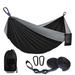 Arlmont & Co. Aliana Double Camping Hammock in Black | 1 H x 78 W x 120 D in | Wayfair E3A72D309D52454795F9CBD321F93571