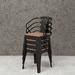 Williston Forge Hardo Stacking Patio Dining Side Chair Wood in Black | 30.91 H x 18.31 W x 17.72 D in | Wayfair 4E24F1A7E3A74DF29D3C068BD7F103EA