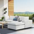 Modway Commix 4-Piece SunbrellaÂ® Outdoor Patio Sectional Sofa in White