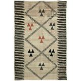 Casavani Handwoven Beige Hallway Stair Runner Area Rug Handblock Printed Cotton Rug 2.6x10 feet