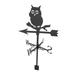 Roof Mount Weather Vane with Animal Silhouette Figure Wind Direction Indicator Farm Scene Garden Weathervane for Cottage Garage Cupola Owl Chat