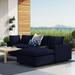 Modway Commix 4-Piece SunbrellaÂ® Outdoor Patio Sectional Sofa in Navy