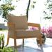 Modway Brisbane Teak Wood Outdoor Patio Armchair in Natural Light Brown