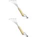 Garden Guru Stainless Steel Hand Rake Tiller with FSC Wood Ergonomic Handle Great for Gardening Cultivating and More (2 Pack)