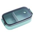 Lomubue 1500ML Bento Box Buckle Closure Air Vent Raised Bottom Heat Resistant Seal Lid Leak-Proof Space Saving Bento Holder Kitchen Supply
