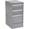 Global Industrial Premium 3 Drawer Workbench Pedestal with Built-In Base - Gray