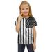 American Flag Kids Toddler Children Unisex Spring Summer Active Fashion Daily Daily Indoor Outdoor Print Short Sleeve American Tshirt Clothing 4Th Of July Tops Shirt Black 120