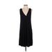 Ann Taylor LOFT Casual Dress - A-Line: Black Solid Dresses - Women's Size X-Small