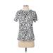 Blooming Jelly Short Sleeve T-Shirt: White Snake Print Tops - Women's Size X-Small