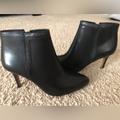 Coach Shoes | Coach Booties Nib Black Calf Leather Emboss Lizard Trim Size 8. | Color: Black | Size: 8