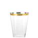 Ecoquality 10 Oz Square Plastic Clear Tumbler Cups w/ Gold Rim 80 Guests in Yellow | Wayfair EQ2836-80