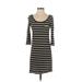 Banana Republic Factory Store Casual Dress: Green Stripes Dresses - Women's Size X-Small