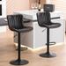 Ebern Designs Denan Swivel Adjustable Height Bar Stools, Leather Modern Bar Stools | 18.9 W x 16.6 D in | Wayfair 62434EA3553B471DA082592A78C6A13D