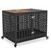 Tucker Murphy Pet™ Darrek Heavy Duty Dog Crate, Kennel for High Anxiety Dogs, Indestructible Pet Cage Indoor in Brown | Wayfair