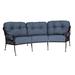 Woodard Derby 103" Wide Patio Sofa w/ Cushions Metal in Black | Wayfair 4T0064-92-03Y