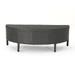 Newton Outdoor Half-Round Coffee Table - Wicker - Gray by Christopher Knight Home