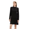 TOM TAILOR Damen Kleid mit Spitze, deep black, 34